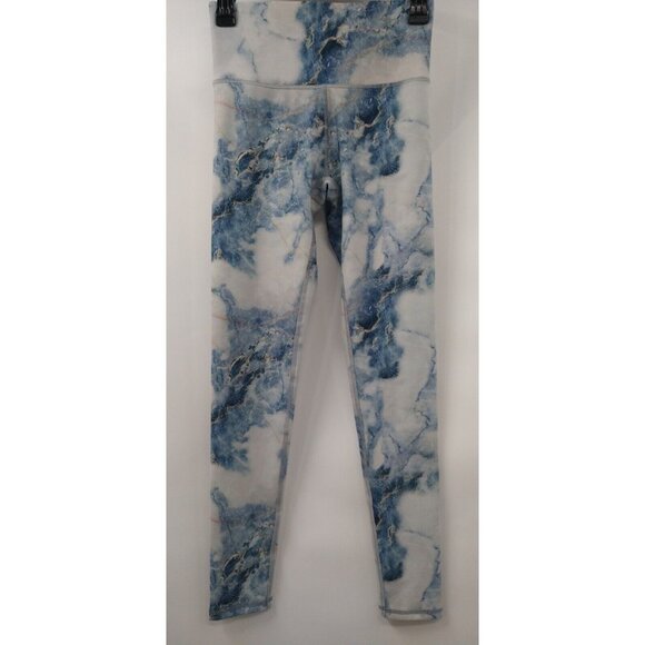 Terez High Waisted Ankle Leggings size Small Compression Yoga Marble Swirl NEW - Picture 3 of 5